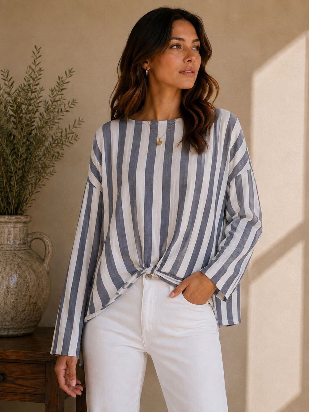 Hayden Blu&Wht Stripe